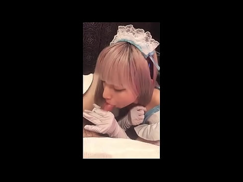❤️ 日本のアイドル「まゆか」、フレンチメイドのコスプレ、その1、ローションでフェラチオ、自慰行為 ❌ ハードポルノ ❌️