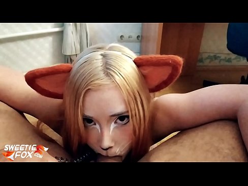❤️ キツネがチンポを飲み込み、口の中にザーメンを出す ❌ ハードポルノ ❌️